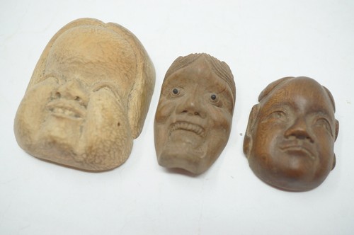 Japanisches holz netsuke set - japanisches,