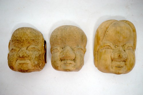 Japanisches holz netsuke set - japanisches,