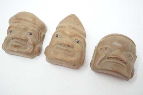 Japanisches holz netsuke set - netsuke,